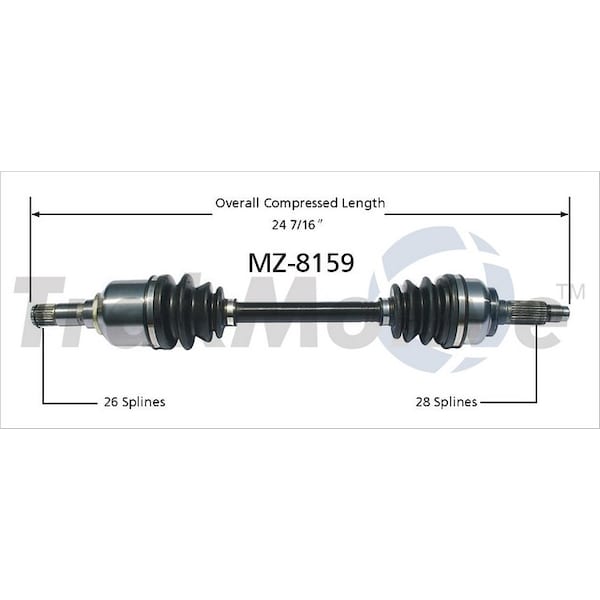 Surtrack Axle Cv Axle Shaft, Mz-8159 MZ-8159 - main